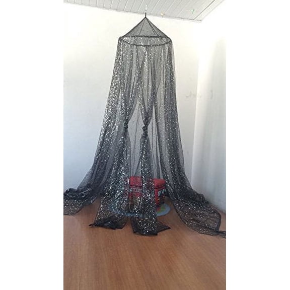 OctoRose Deluxe Organza Sparkle Tastic Princess Bed Canopy ( 60x250x1000cm ) Fit Crib, Twin, Full, Queen, King Bed