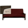 thumbnail image 1 of OctoRose  Easy Fit Fitted Futon Cover | Bonded Micro-Suede Slipcover | Sofa and Day Bed Elastic Mattress Cover | Machine-Washable  Couch Protector | Fits Full-Sized Bed (54x75x8", Wine), 1 of 2