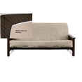 thumbnail image 1 of OctoRose  Easy Fit Fitted Futon Cover | Bonded Micro-Suede Slipcover | Sofa and Day Bed Elastic Mattress Cover | Machine-Washable  Couch Protector | Fits Full-Sized Bed (54x75x8", Beige), 1 of 2