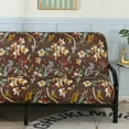 thumbnail image 1 of OctoRose Full Size 3 Side Zipper Linen Brown Birds Printing Futon Cover Slipcover/Sofa Day Bed Couch Mattress Cover Protector (Cover ONLY) (LinenPrint-Birds-Brown), 1 of 4