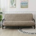 thumbnail image 1 of OctoRose Full Size 3 Side Zipper Premium Upholstery Basketweave Thick Linen Camel Mixed Futon Cover Slipcover/Sofa Day Bed Couch Mattress Cover Couch Protector (Cover ONLY) (Linen-Camel), 1 of 4