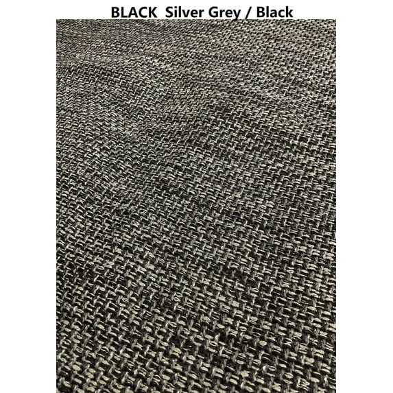 OctoRose Full Size 3 Side Zipper Premium Upholstery Basketweave Thick Linen Grey/Black Mixed Futon Cover (Linen-Black)
