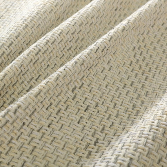 OctoRose Full Size 3 Side Zipper Premium Upholstery Thick Linen Beige / Silver Mixed Futon Cover (Linen-Beige)