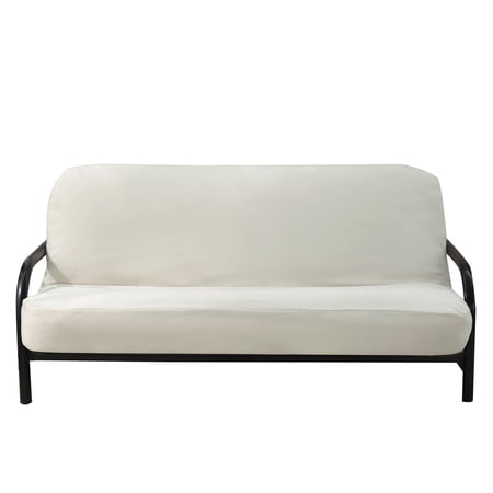 OctoRose Full Size 54x75x8inch 3 Side Zipper Classic Soft Micro Suede Futon Cover/Slipcover/Sofa Day Bed Mattress Cover Couch Protector (Cover ONLY) (Khaki )