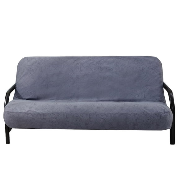 OctoRose Full Size 54x75x8inch 3 Side Zipper Classic Soft Micro Suede Futon Cover Sofa Day Bed Mattress Cover (Bush-Grey)