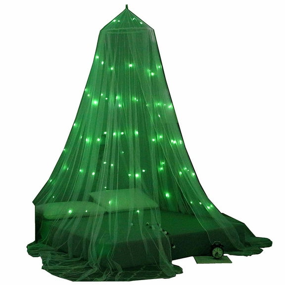 OctoRose Glow in The Dark Black Bed Canopy Net