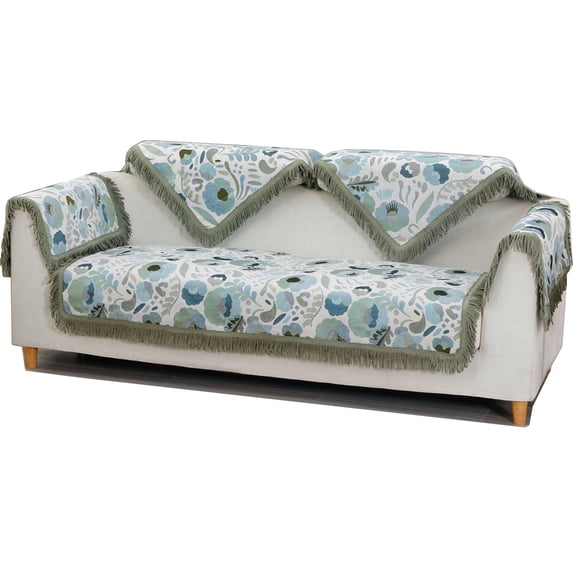 OctoRose Improved Anti-Slip Grip Sofa and Couch Protector, Sectional Sofa Cover, Removable and Adjustable Strap Under The Sofa Cushion, Sold Piece By Piece NOT whole Set