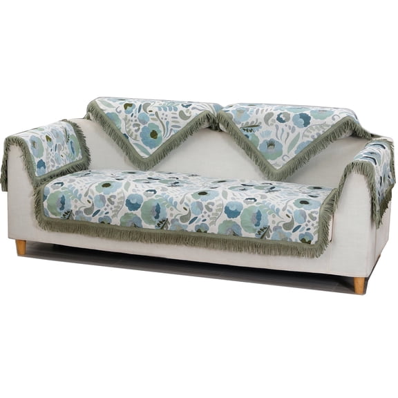 OctoRose Improved Anti-Slip Grip Sofa and Couch Protector, Sectional Sofa Cover, Removable and Adjustable Strap Under The Sofa Cushion, Sold Piece By Piece NOT whole Set