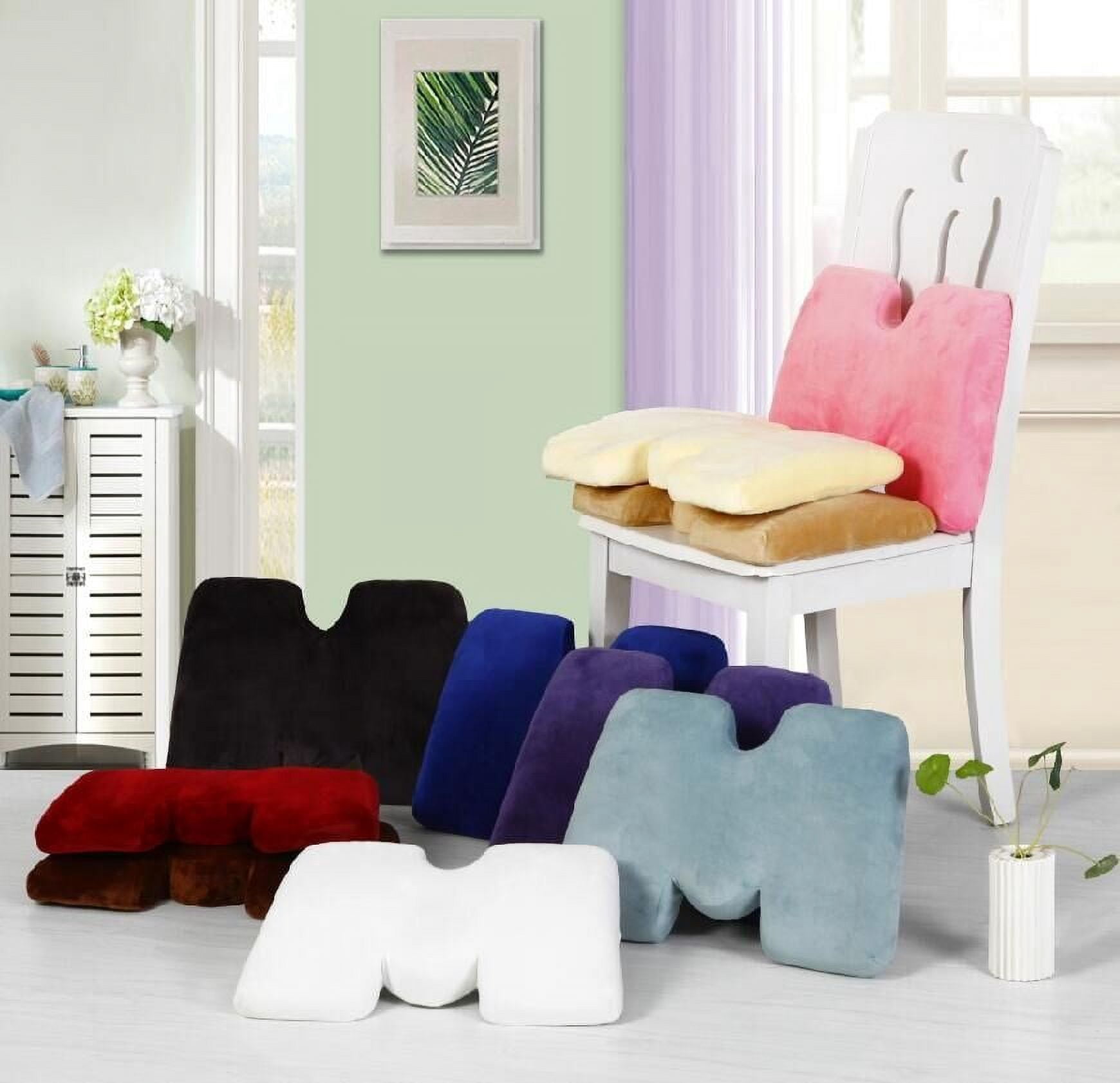 OctoRose Memory foam Coccyx Cushion for car, Office chair, Wheelchair ...