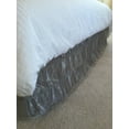 thumbnail image 1 of OctoRose Royalty 3 Layer Organza & Satin Easy Fit Bed Dressing Waterfall Bed Skirt Dust Ruffle, Bed Skirt (Queen-King, Silver), 1 of 3