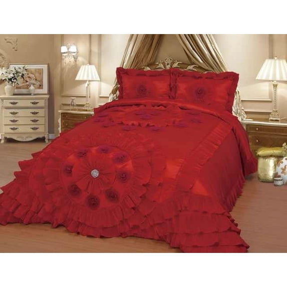 OctoRose Royalty Oversize Wedding Birthday Bedding Bedspread Comforter Set