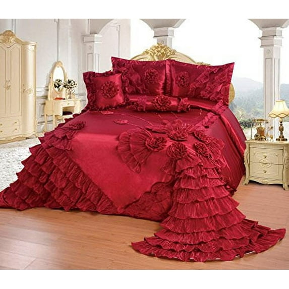 OctoRose Royalty Oversize Wedding Birthday Bedding Bedspread Comforter Set