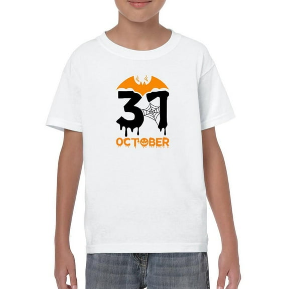 October 31 Halloween Bat T-Shirt Juniors -Image by Shutterstock,  Small