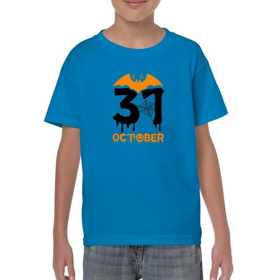 October 31 Halloween Bat T-Shirt Juniors -Image by Shutterstock, Small
