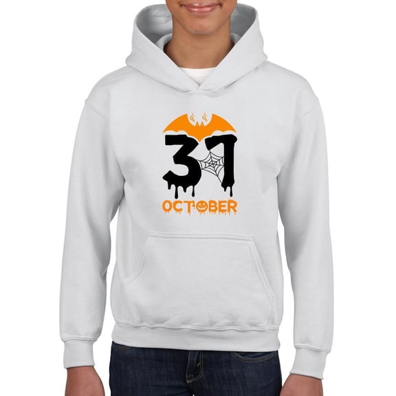 October 31 Halloween Hoodie Juniors -Image by Shutterstock,  Large