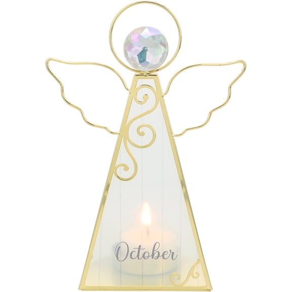 Pavilion Gift Company - October - 6.5" Monthly Angel Tea Light Holder