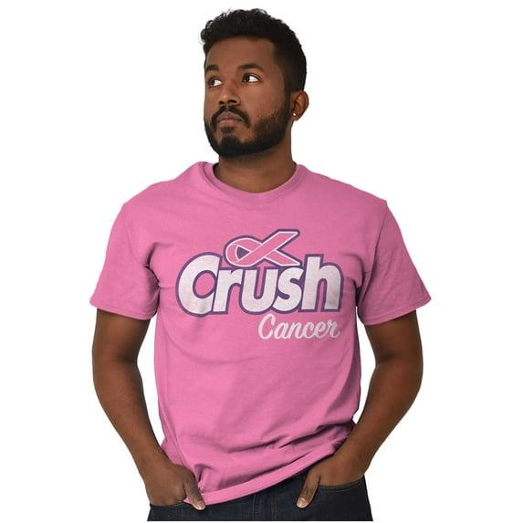 October Awareness Month Crush Cancer Women's Graphic T Shirt Tees Brisco Brands S