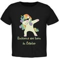 thumbnail image 1 of October Birthday Dabbing Unicorn Sunglasses Toddler T Shirt, 1 of 1