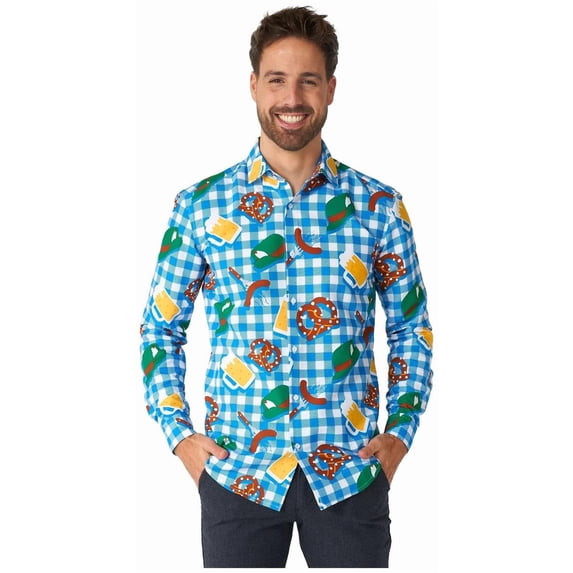 Suitmeister Men's Shirts October Check Blue - XXL Multicolor