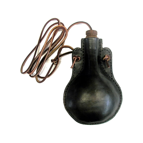 October Country Muzzleloading Leather Round Ball Flask