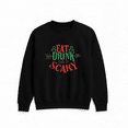 thumbnail image 1 of October Eat Drink Be Scary Creepy Halloween Costume Party Inspired Graphic Sweatshirt, up to size 5XL, 1 of 2