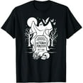 thumbnail image 1 of October Forever Ghost and Gravestone Goth Punk Halloween T-Shirt, 1 of 3