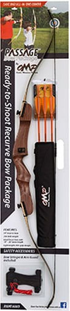 October Mountain Passage Recurve Bow Package, 54", 20 Lb