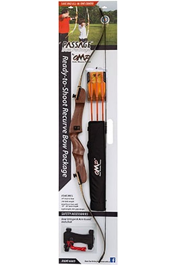 October Mountain Passage Recurve Bow Package, 54", 20 Lb