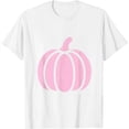 thumbnail image 1 of October Pink Breast Cancer Awareness Month Zig Pumpkin Womens T-Shirt White, 1 of 5