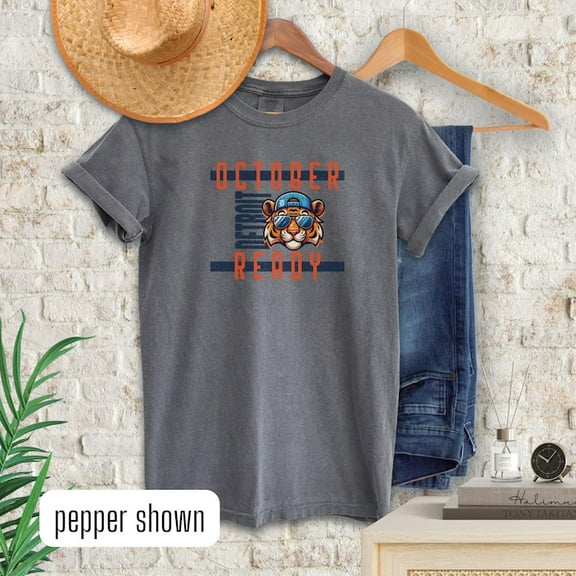 October Ready Baseball T-shirt, Detroit Baseball Tshirt, Motor City Merch, Gameday Gear, Motown Baseball Crewneck, Tiger Shirt, Gift for Fan