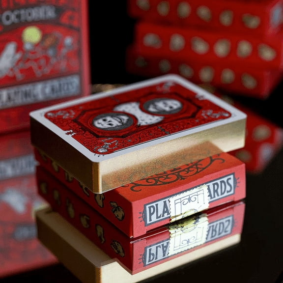 October Red, Gold Gilded Edition Playing Cards by Fulton