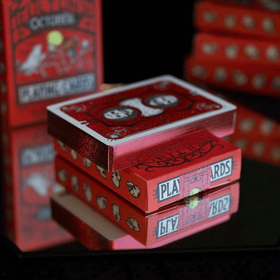October Red, Red Gilded Edition Playing Cards by Fulton