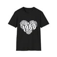 thumbnail image 1 of October's Girl 1980 Celebrants Party Graphic Gift | Cute 40th Celebrations Saying Men Women Unisex Softstyle T-Shirt, 1 of 4
