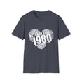 thumbnail image 1 of October's Girl 1980 Celebrants Party Graphic Gift | Cute 40th Celebrations Saying Men Women Unisex Softstyle T-Shirt, 1 of 4