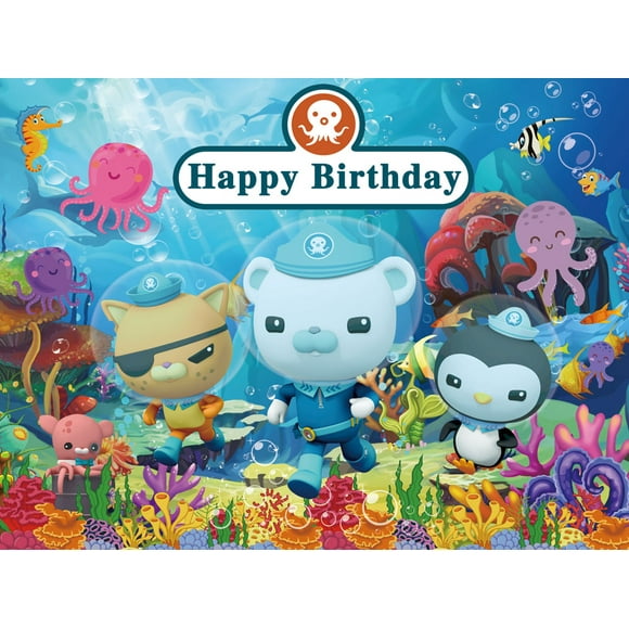 Octonauts Backdrop Banner Party Supplies Poster Movie Theme Background for Photography Kids Birthday Decorations
