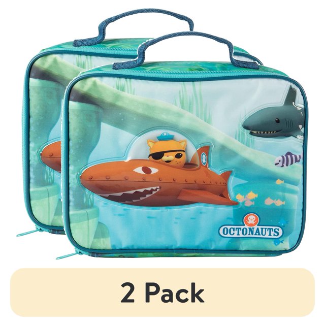 (2 pack) Octonauts Insulated Lunch Sleeve Reusable Heavy Duty Tote