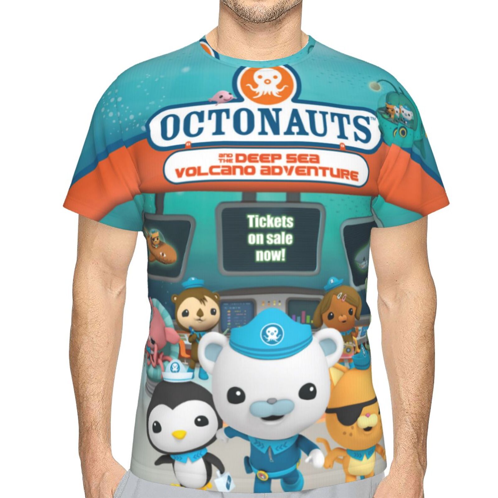 Octonauts Mens 3d Print Casual Short Sleeve T Shirts Tee Tops - Walmart.com