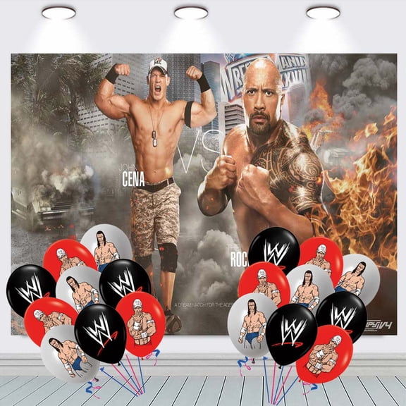 Wrestling Party Decorations Backdrop Banner Balloons Taspestry Wall Decor Background Poster Decor Supplies