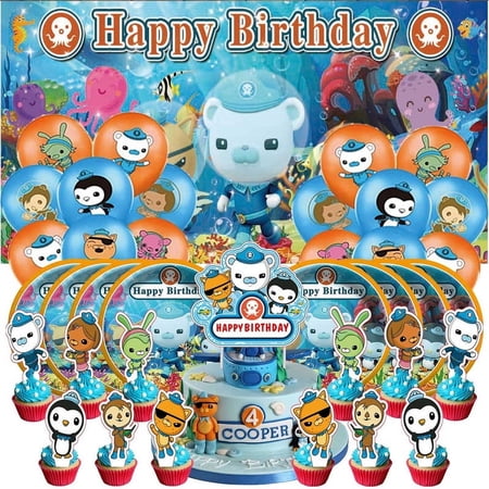 The Octonauts Birthday Party Supplies Balloons Plates Decoration Cake Topper Decor Tableware Banner Backdrop