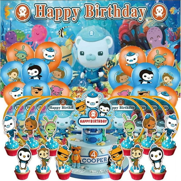 Octonauts Party Supplies Birthday Plates Balloons Decorations Cake Topper Tableware Banner Backdrop Decor