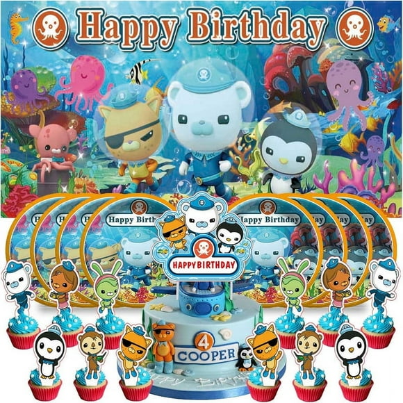 Octonauts Party Supplies Decor Backdrop Plates Background Cake Topper Fans Decorations Banner