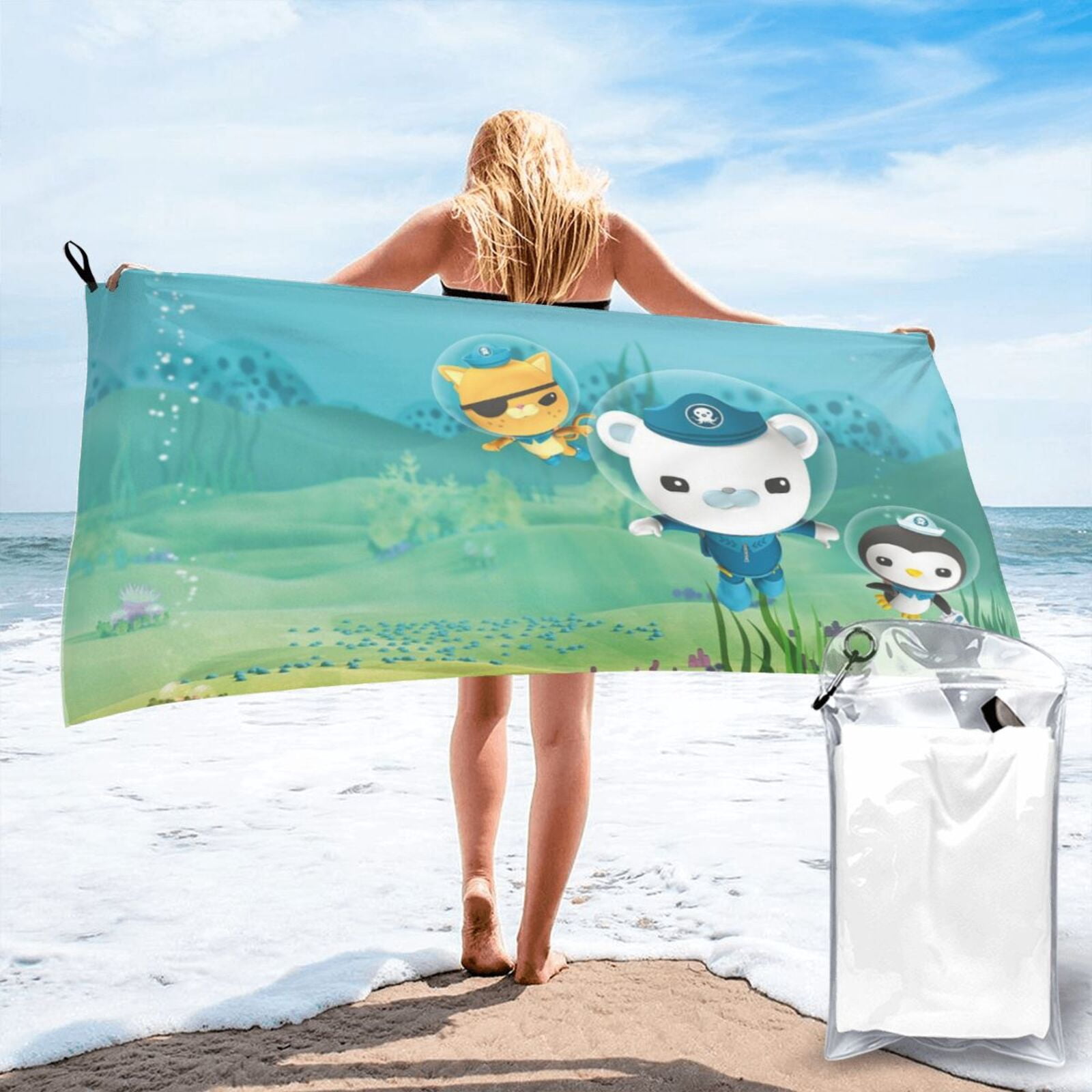 Koala Print Microfiber Beach Towel - 61x31 Inch Quick Dry, Lightweight Towel For Pool, Beach, Camping - View #9