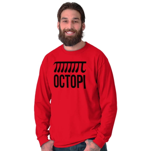 Octopi Day Math Geek Nerd Octopus Long Sleeve TShirt Men Women Brisco Brands S