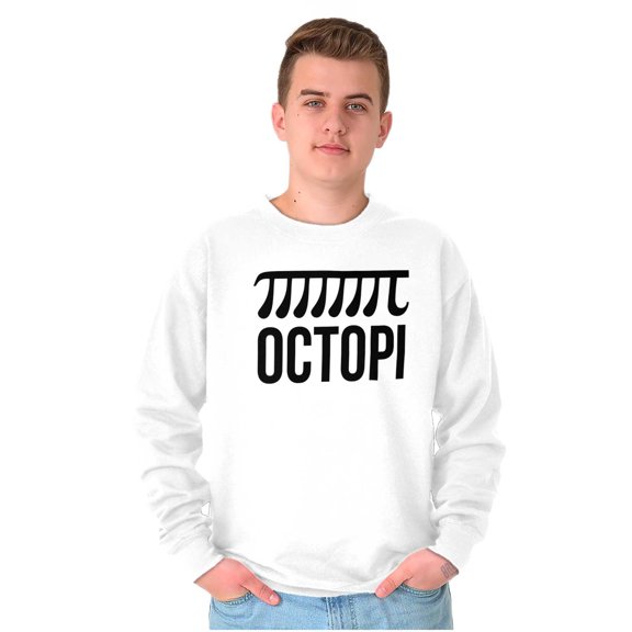 Octopi Day Math Geek Nerd Octopus Unisex Plus Fleece Graphic Sweatshirt Brisco Brands 2X