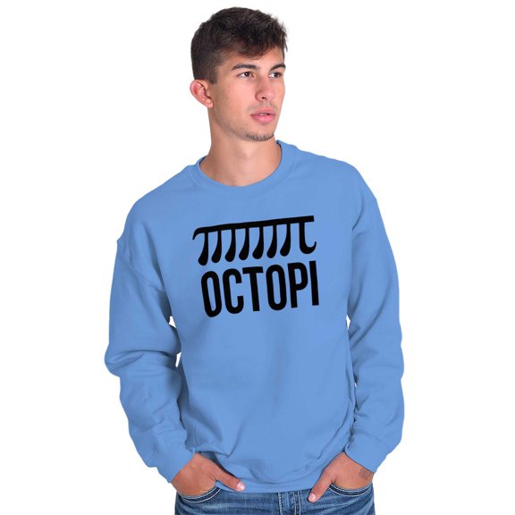 Octopi Day Math Geek Nerd Octopus Unisex Plus Fleece Graphic Sweatshirt Brisco Brands 2X