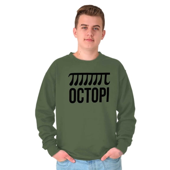 Octopi Day Math Geek Nerd Octopus Unisex Plus Fleece Graphic Sweatshirt Brisco Brands 3X