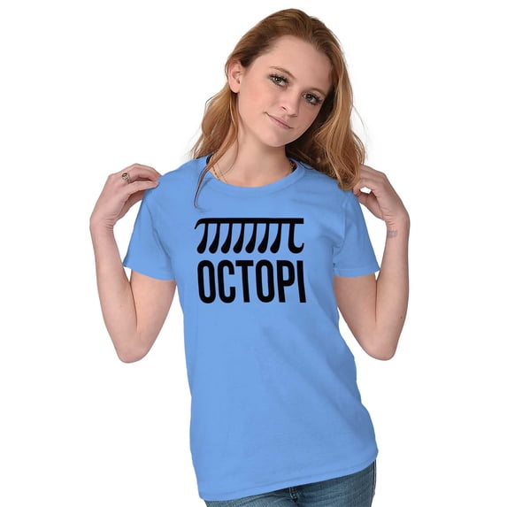 Octopi Day Math Geek Nerd Octopus Women's T Shirt Ladies Tee Brisco Brands 3X