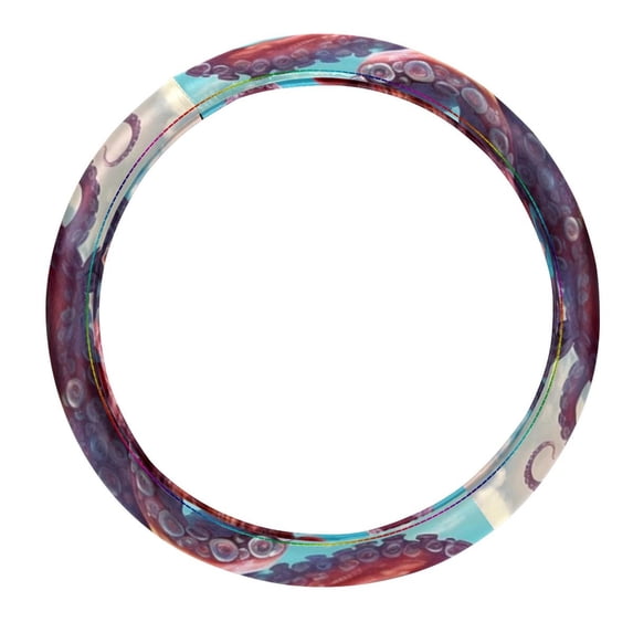 Octopus 14.5 Inch Printing PVC Leather Steering Wheel Cover Car Wheel Covers Auto Accessories