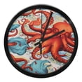 thumbnail image 1 of Octopus 9.8-Inch Round Wall Clock, Silent Non-Ticking Digital Clock, Battery Operated, Easy-to-Read for Bedroom Living Room Kitchen Bathroom, Home Decor Wall Clocks, 1 of 6
