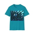 thumbnail image 1 of Octopus 9 tentacles, hand drawn art, skate & surf wear on a Unisex T Shirt., 1 of 4